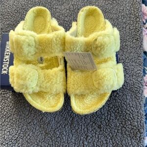 Birkenstocks,  yellow Teddy, Arizona, big buckle size 39